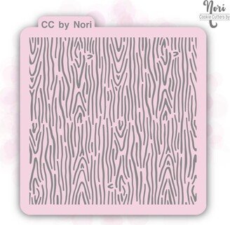 Detailed Wood Grain Background Pattern Stencil - Cookie Cutters By Nori Cnp0007