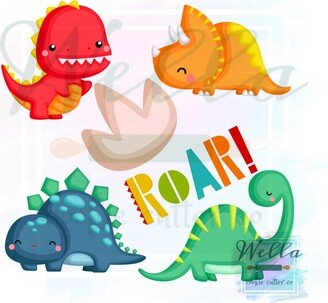 Dinosaur Set Cookie Cutters, T-Rex Cutter, Triceratops Stegosaurus Brontosaurus Cutter