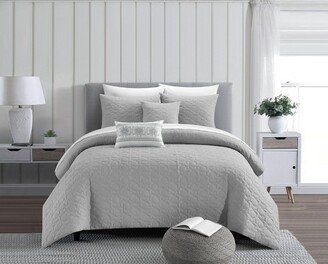 Chic Home Design Chic Home Davina Comforter Set Geometric Hexagonal Pattern Design Bed In A Bag Bedding - 9 Piece - King 106x92