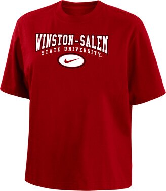 Winston-Salem Women's College Boxy T-Shirt in Red