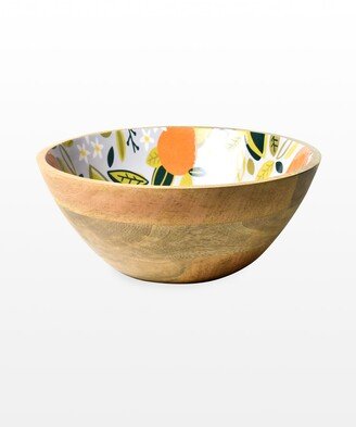 Citrus Mango Wood Footed Bowl