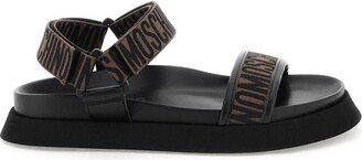 Logo-Jacquard Platform Sandals