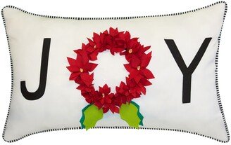 Edie@Home Joy Dimensional Indoor and Outdoor Decorative Pillow, 24 x 14