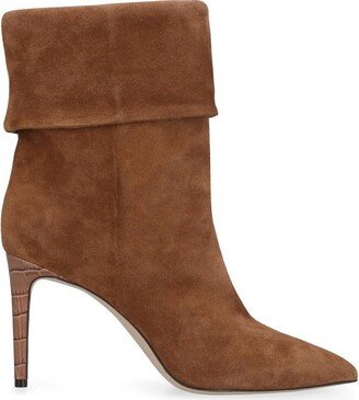 Reverse Slouched-Detail High-Ankle Boots