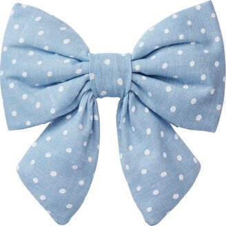 The Foggy Dog Large Lady Bow Chambray Dots