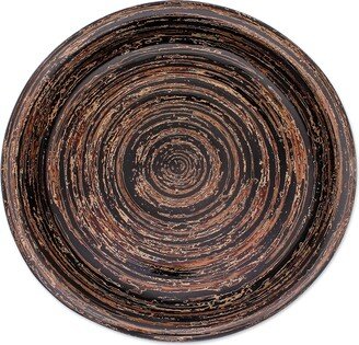 Handmade Earth Vortex Lacquered Bamboo Decorative Plate