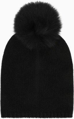 Black cashmere hat