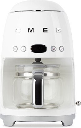 White Retro-Style Drip Coffee Machine, 1.2 L