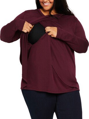 Plus Size Crewneck Nursing T-Shirt