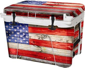 Custom Cooler Vinyl Wrap Skin Decal Fits Yeti Roadie 48 Wheeled | Cooler Not Included Personalized - Full USA Flag Color Patriotic