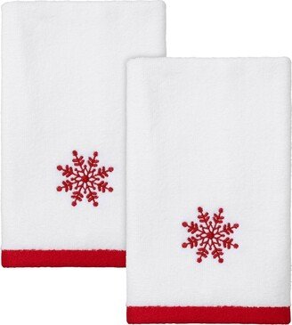 Sparkle Snowflakes Holiday 2-Pc. Fingertip Towel Set, 11 x 16