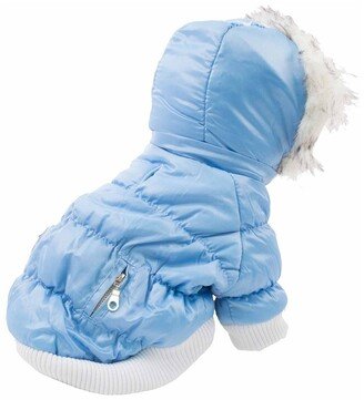 PETKIT Metallic Blue Fashion Pet Parka Coat