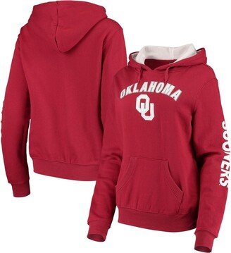 Women's Crimson Oklahoma Sooners Loud and Proud Pullover Hoodie