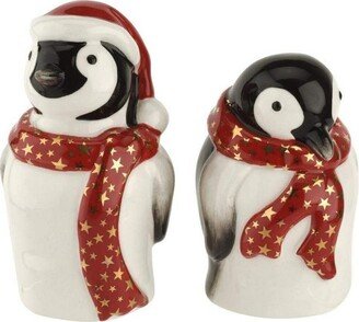 Christmas Tree Penguin Design 2-Piece Salt and Pepper Set