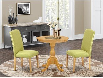 3 Pc Dining Table Set Including 2 Dining Chairs and 1 Kitchen Table