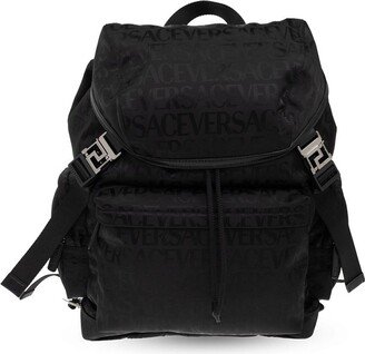 All-Over Logo Printed Backpack