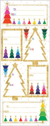 Labels Ombre Trees Multi Set of 12