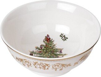 Christmas Tree Gold Collection Small Bowl - 6 Inch