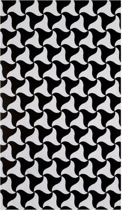 Terry Wavy Triangle Print Beach Towel