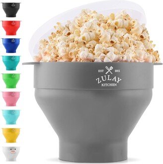 Silicone Popcorn Popper Microwave Collapsible Bowl With Lid