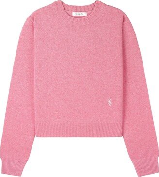 Embroidered-Logo Cashmere Jumper