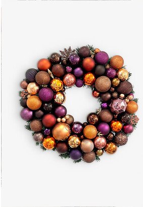 Selfridges Edit Multi Sundown Glow Bauble Wreath 60cm