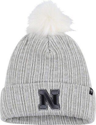 Women's Gray Nebraska Huskers Koda Cuffed Knit Hat with Pom