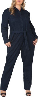 Janeen Belted Denim Boilersuit