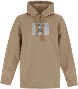 Logo Patch Drawstring Hoodie-AF