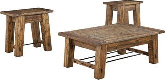 48 Durango Industrial Wood Coffee Table and 2 End Tables