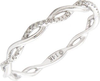 Monary Thin Diamond Fashion Band (14Kwg)