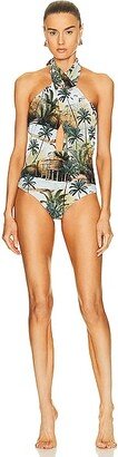 Hidden Paradise One Piece Swimsuit in Green