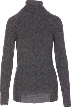 Turtleneck Ribbed Knit Sweater-AC