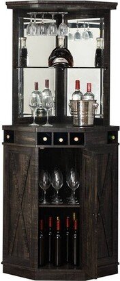 Corner Bar with Wine Rack - Home Source