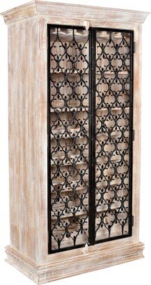 Aubrey 2-door Wood Wine Cabinet