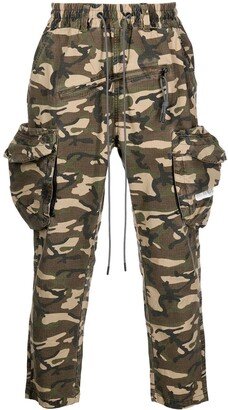 Camouflage-Print Cargo Trousers