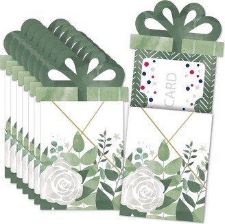 Big Dot of Happiness Boho Botanical - Greenery Party Money and Gift Card Sleeves - Nifty Gifty Card Holders - Set of 8