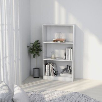 3-Tier Book Cabinet White 23.6