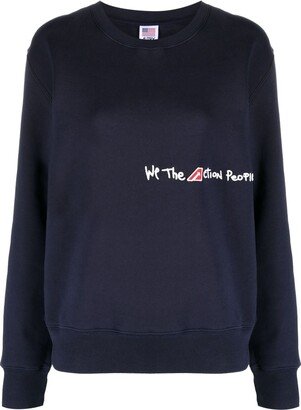 Logo-Print Cotton Sweatshirt-AN