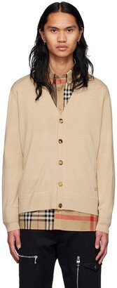 Beige Wool Cardigan-AA