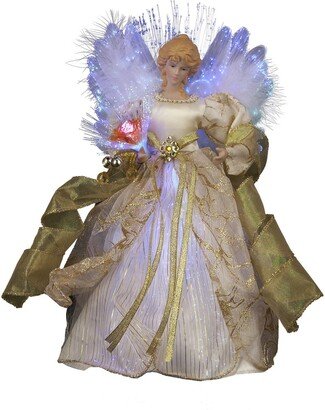 Kurt S. Adler CUL Fiber Optic LED Angel Christmas Treetop Figurine