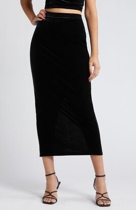 Velour Maxi Skirt