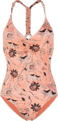 Floral-Print Strappy Swimsuit