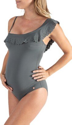 Bloom One-Shoulder One-Piece Maternity Swimsuit