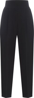 High-Waist Cropped Tailored Trousers-AA