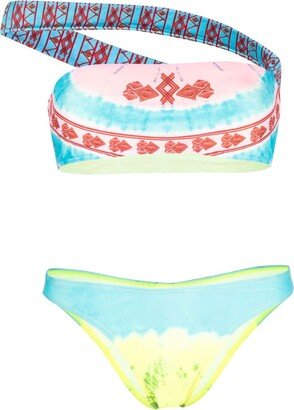 Sunset asymmetric bikini