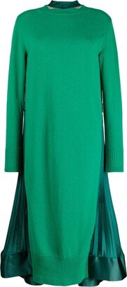 Abito Maglia panelled wool midi dress