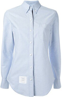 Long Sleeve Shirt Grosgrain Placket In Blue Oxford