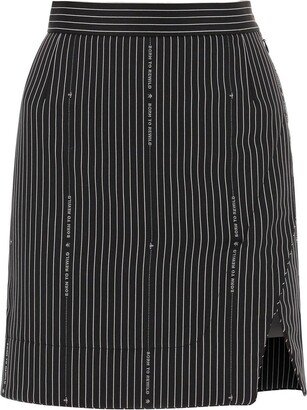 Rita Striped Mini Skirt-AA