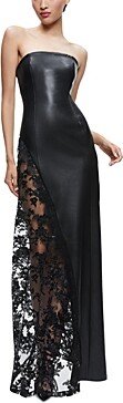 Retha Embellished Lace Strapless Gown